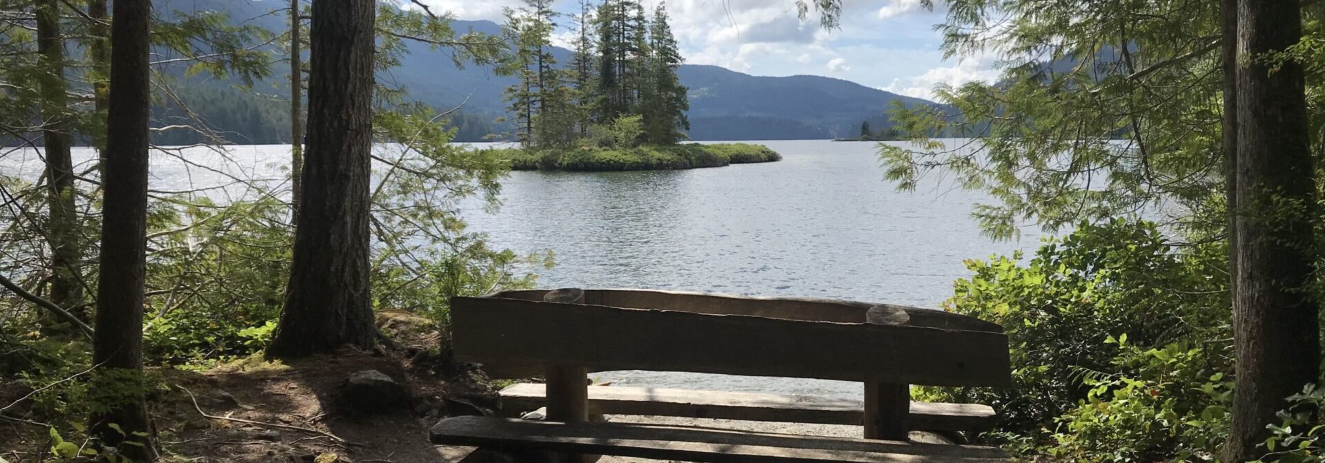 Take a break on this bench at Inland Lake